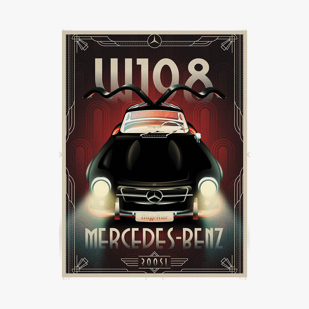 Mercedes-Benz 300SL in Art Deco